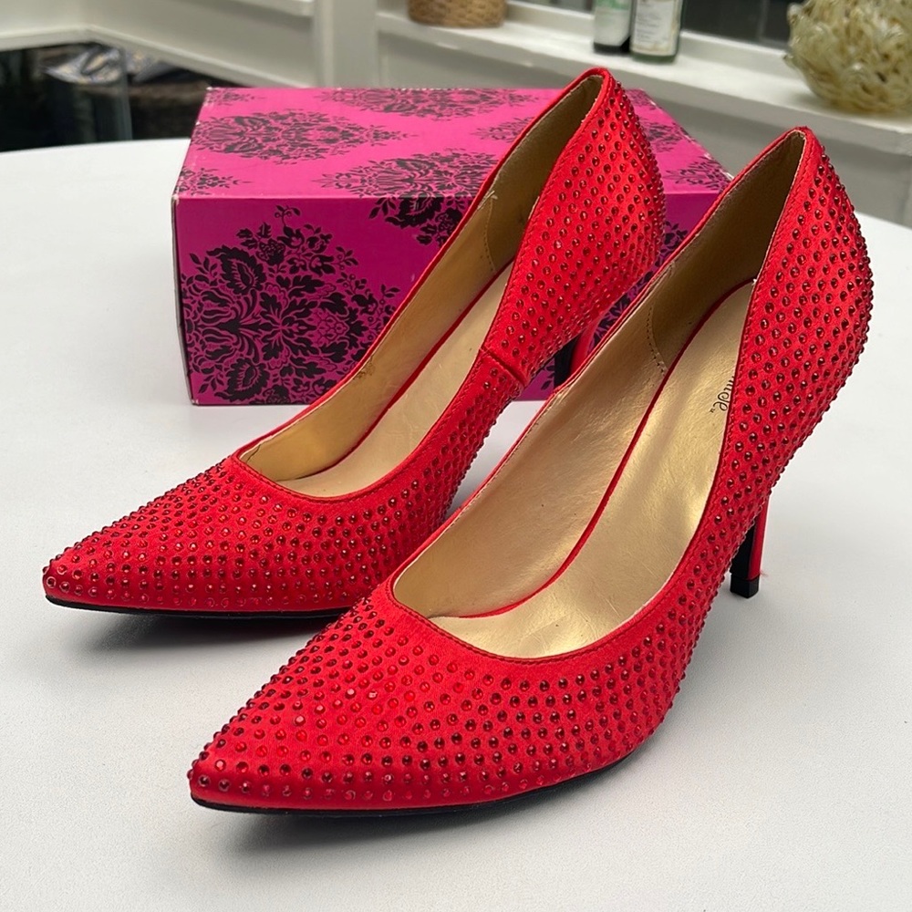 New Red Rhinestone Heels - Picture 8 of 15